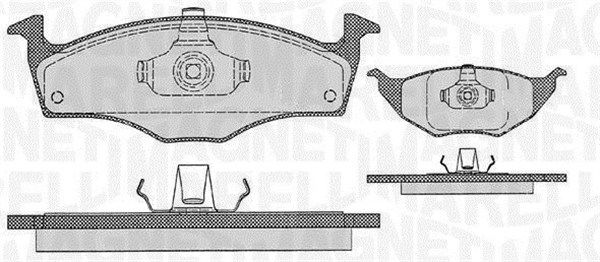 MAGNETI MARELLI Комплект тормозных колодок, дисковый тормоз 363916060411